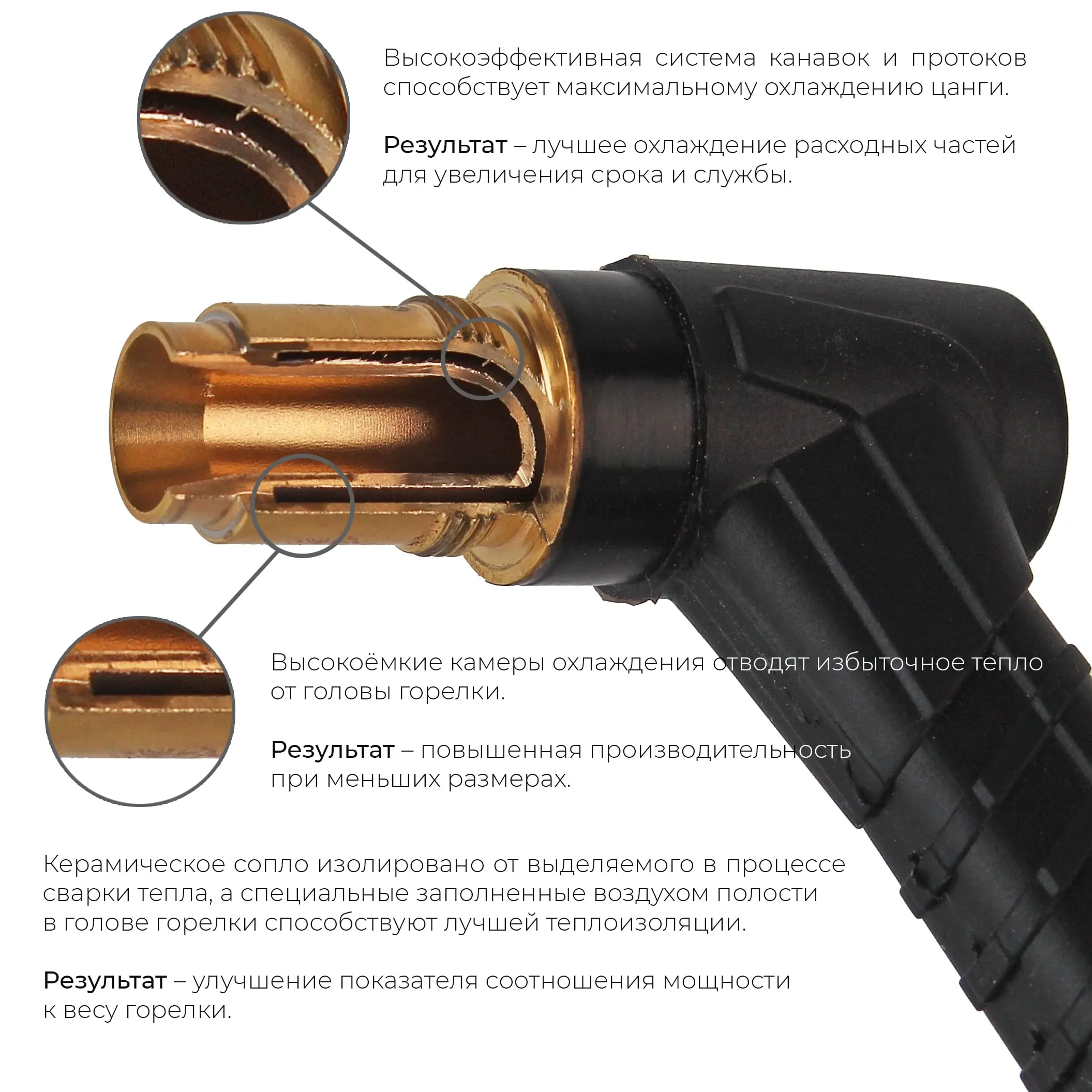 Сварочная горелка TIG ARC T2 4 метра, газовый разъём 1/4" BSP (GS5)