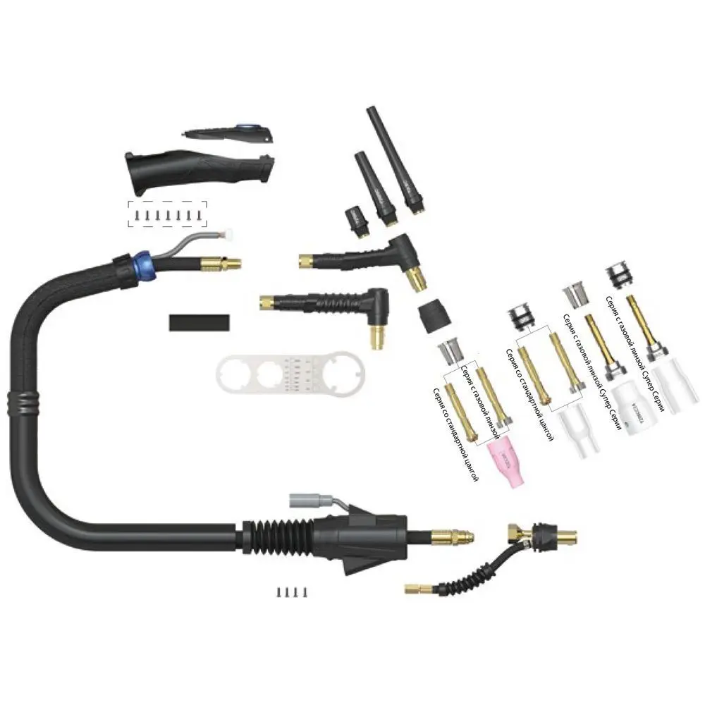 Сварочная горелка TIG ARC T2 8 метров, газовый разъём 1/4" BSP (GS5)