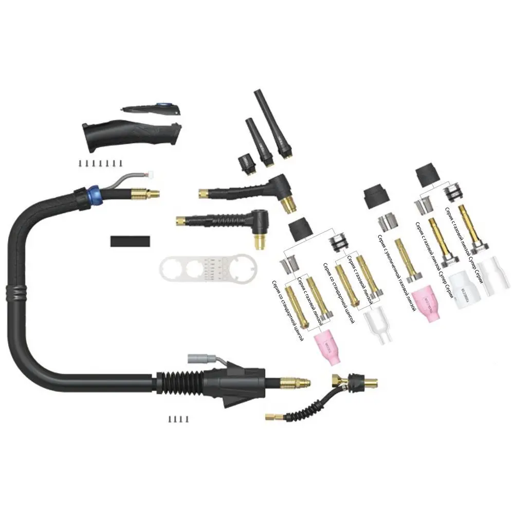 Сварочная горелка TIG ARC T3 8 метров, газовый разъём 1/4" BSP (GS5)