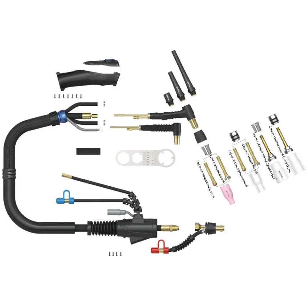 Сварочная горелка TIG ARC T4W 8 метров, газовый разъём 1/4" BSP (GS5)