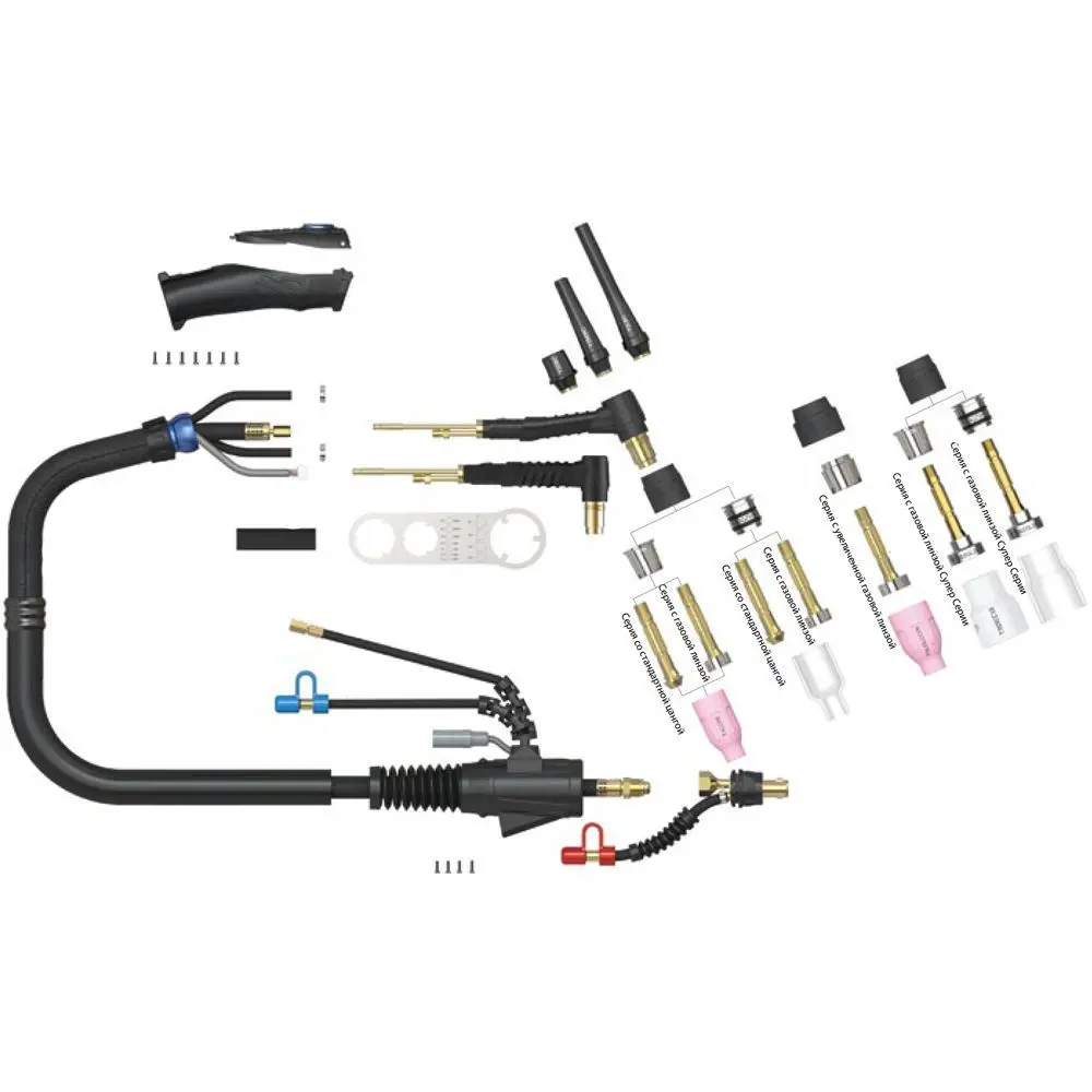 Сварочная горелка TIG ARC T5W 8 метров, газовый разъём 1/4" BSP (GS5)