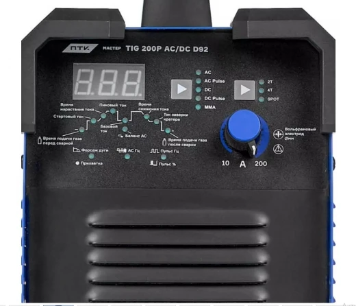 Аппарат аргонодуговой сварки TIG AC/DC ПТК МАСТЕР TIG 200 P D92