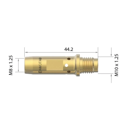 Вставка под наконечник Arc М8 CuCrZr 44,2 мм усиленная для MIG/MAG сварки