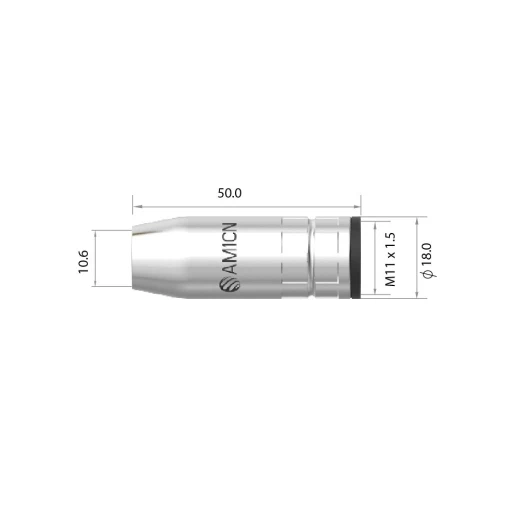 Сопло газовое Arc сильно коническое медное 10,6 мм для полуавтоматической горелки M1 (MIG/MAG)