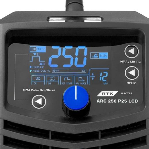 Сварочный аппарат ПТК МАСТЕР ARC 250 P25 LCD