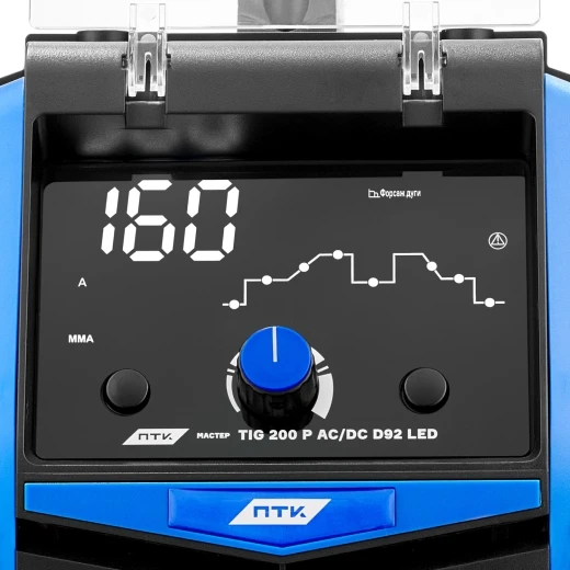 Аппарат аргонодуговой сварки TIG AC/DC ПТК МАСТЕР TIG 200 P D92 LED