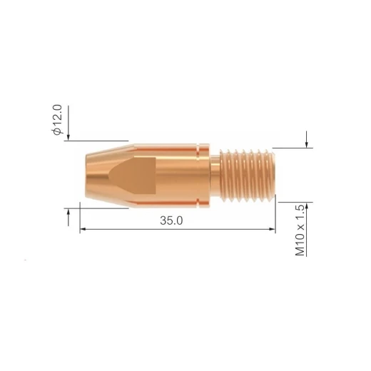 Контактный наконечник Parker М10 1,2 L35,0 CuCrZr для MIG/MAG сварки