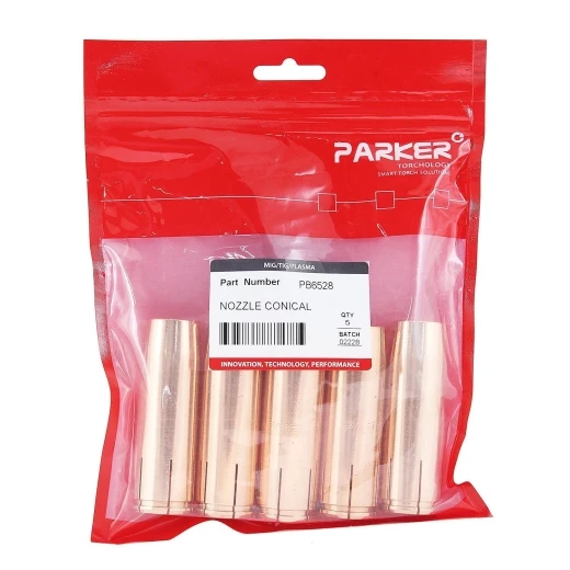 Сопло газовое Parker коническое медное 17 мм для полуавтоматических горелок SGB 605W / MMB 605W (MIG/MAG)