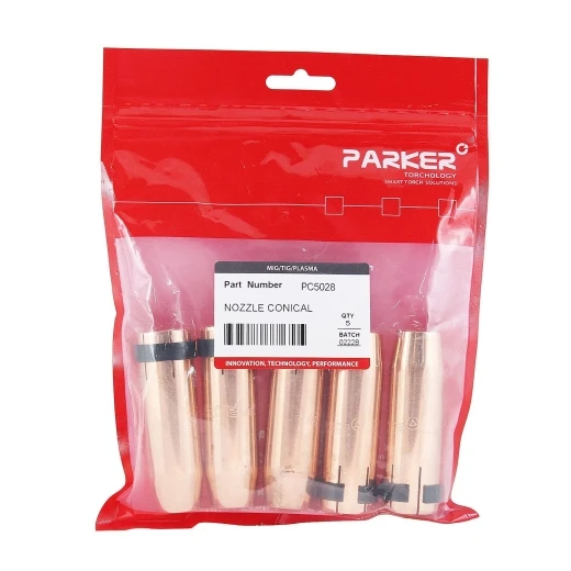 Сопло газовое Parker коническое медное эконом 16 мм для горелок SGB 380A / 401W / 501W / 555W / SB 501W Auto (MIG/MAG)