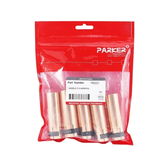 Сопло газовое Parker цилиндрическое медное 19 мм для горелок SGB 380A / 401W / 501W / 555W / SB 501W Auto (MIG/MAG)