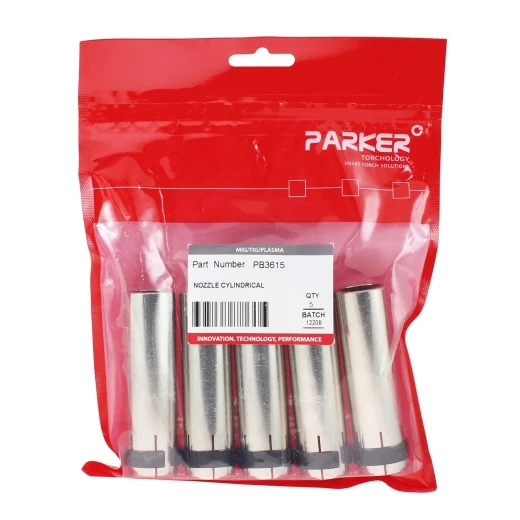 Сопло газовое Parker цилиндрическое медное 19 мм для полуавтоматических горелок (MIG/MAG)