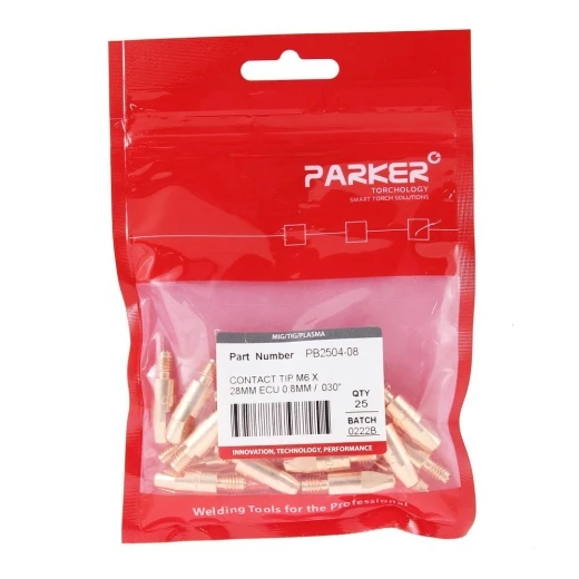 Контактный наконечник Parker М6 0,8 L28,0 ECu для MIG/MAG сварки