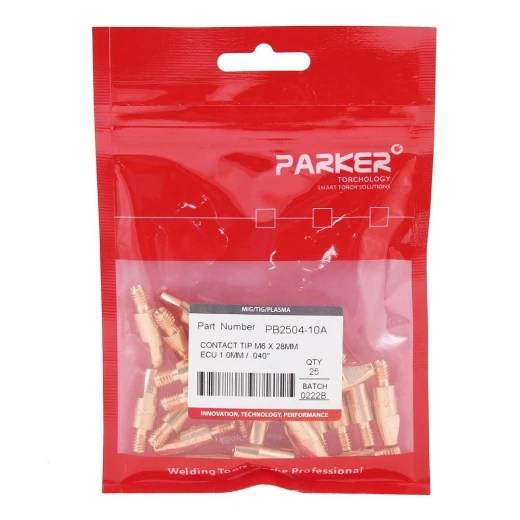 Контактный наконечник Parker М6 1,0 L28,0 ECu для AL проволоки для MIG/MAG сварки