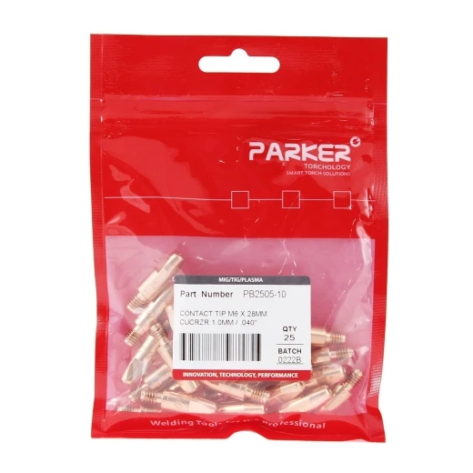 Контактный наконечник Parker М6 1,0 L28,0 CuCrZr для MIG/MAG сварки