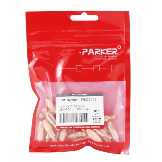 Контактный наконечник Parker М6 1,2 L28,0 ECu для AL проволоки для MIG/MAG сварки