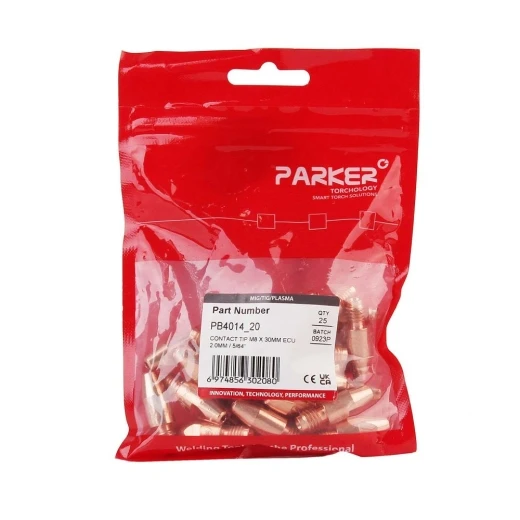Контактный наконечник Parker М8 2,0 L30,0 ECu для MIG/MAG сварки
