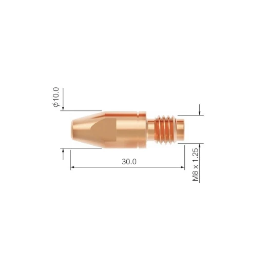 Контактный наконечник Parker М8 2,4 L30,0 CuCrZr для MIG/MAG сварки