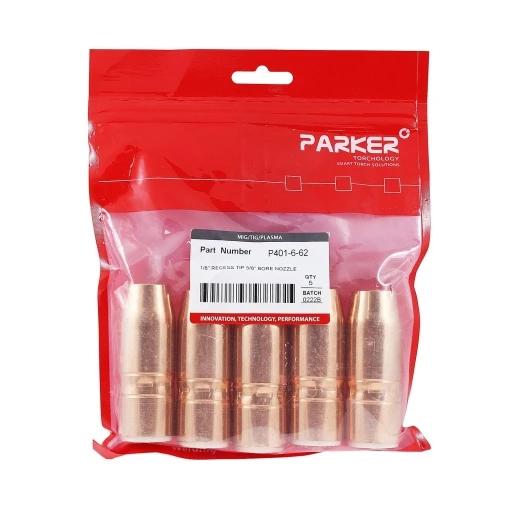 Сопло газовое Parker коническое медное с резьбой 1/8 16 мм для полуавтоматических горелок TR / Tregaskiss (MIG/MAG)