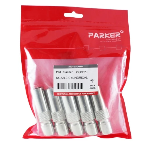 Сопло газовое Parker цилиндрическое медное 16 мм для полуавтоматических горелок PN 350A / Panasonic 350A (MIG/MAG)