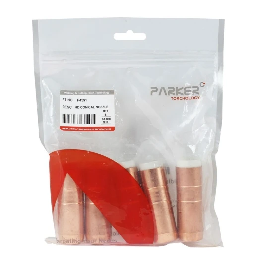 Сопло газовое Parker коническое медное особой стойкости 19 мм для полуавтоматических горелок BND 400A / Bernard (MIG/MAG)