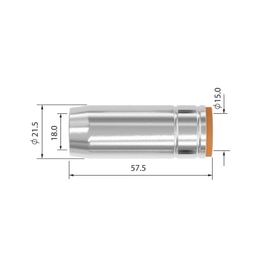 Сопло газовое Parker для точечной сварки медное 18 мм для горелок SGB 250A / SGF 250A / SB 250A Auto (MIG/MAG)