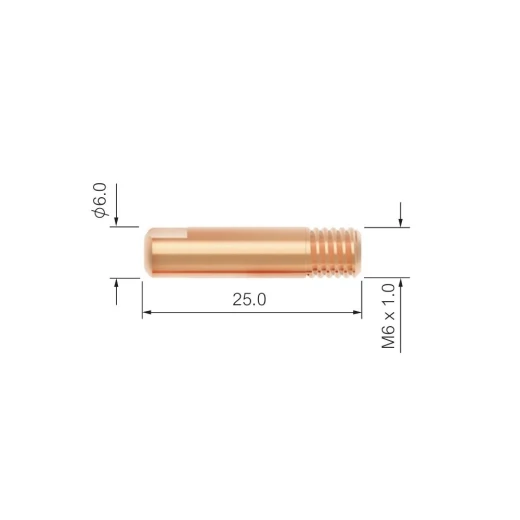 Контактный наконечник Parker М6 0,8 L25,0 ECu для MIG/MAG сварки