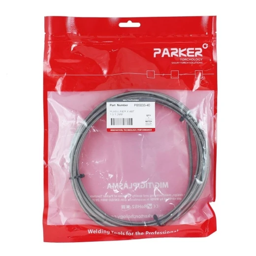 Направляющий канал Parker 1,0-1,2 мм 4 метра (стальная спираль с литым ниппелем без оплётки) для MIG/MAG сварки
