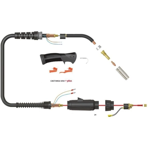 Сварочная полуавтоматическая горелка Parker SGA-LW 355A с облегчённым сварочным кабелем 4 метра (MIG/MAG)