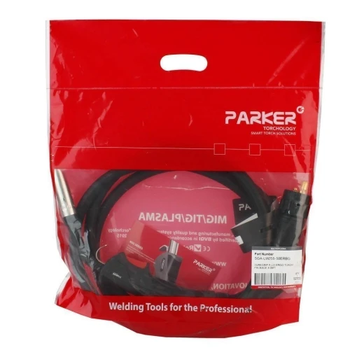 Сварочная полуавтоматическая горелка Parker SGA-LW 255A с облегчённым сварочным кабелем 4 метра (MIG/MAG)