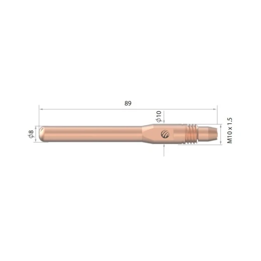 Контактный наконечник Arc М10 1,0 L89,0 CuCrZr удлинённый для MIG/MAG сварки