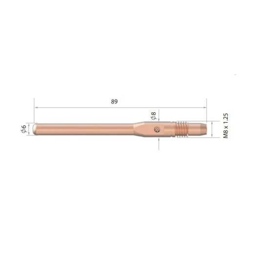Контактный наконечник Arc М8 1,2 L89,0 CuCrZr удлинённый для MIG/MAG сварки